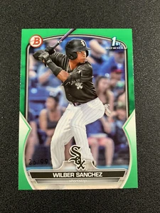 2023 Bowman Wilber Sanchez Neon Green /99 1st Paper Chicago White Sox - Picture 1 of 3