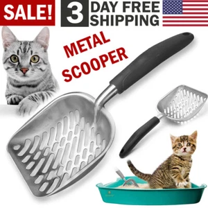 Cat Litter Scooper Metal Scoop Sifter Deep Shovel Cleaner Tool for Cleaning Box - Picture 1 of 12