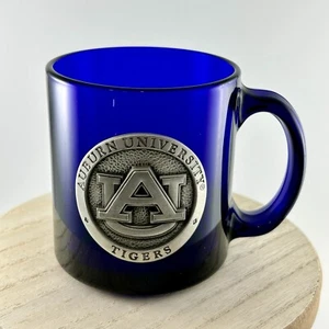 Auburn University Tigers Coffee Mug Cobalt Blue Pewter SEC Officially Licensed - Picture 1 of 10