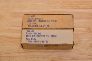 CANTIDAD 2 TUBOS GETTER CUADRADOS GRANDES PLACA NEGRA TUNG-SOL JTL-5687 NOS (E182CC) - Imagen 1 de 3