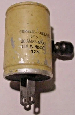 Filtro en línea Cornell Dubilier serie IF-6 de colección 10 amperios 110 V CA/CC fecha 7220 Foto 1 de 4