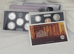 (2) Juegos de prueba de plata 2020 caja OGP certificado de autenticidad *con níquel "W"* monedas de 0,999 10c 25c 50c - Imagen 1 de 2