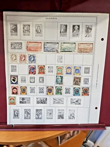 Lot Algerien Briefmarken auf Albumseiten aufklappbar - Bild 1 von 3