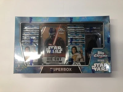 Brand New Sealed! Topps Chrome Star Wars Super Box 2025 Exclusive Trading Cards! - Image 1 of 4