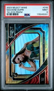 2023 Panini Select WWE Maxxine Dupri #316 Tie Dye Prizm PSA 9 - Picture 1 of 2