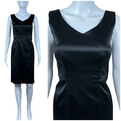 Vestido Vaina Philosophy di Alberta Ferretti Negro Bustier Talla 2 Cóctel Evento Foto 1 de 4