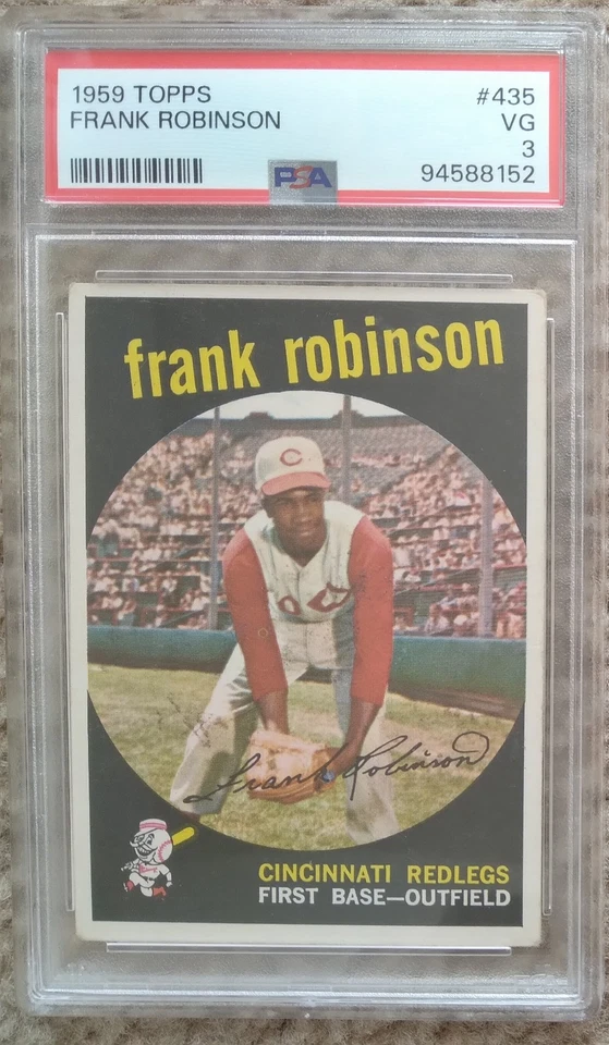1959 Topps #435 Frank Robinson PSA 3 Cincinnati Redlegs - Image 1 of 2