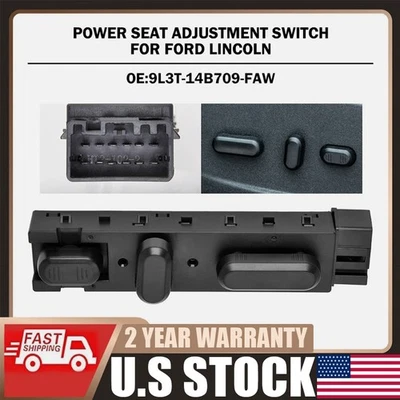 For Ford F150 Explorer 9L3T-14B709-FAW Left Driver Side 10 Way Power Seat Switch - Image 1 of 4