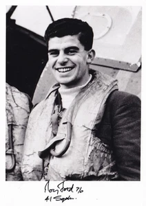 SP(SF)20 Photo Signed by. Flt Lt Ford Battle of Britain with insert card Black & - Picture 1 of 2