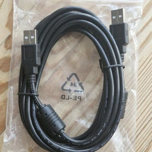 Câble USB mâle vers M 2.0 plomb type A 2 x fiches 2m NOIR - Photo 1/2