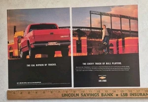 Chevrolet Silverado 1997 Double Page Magazine Print Ad 17.5" x 11" Cal Ripken - Picture 1 of 3