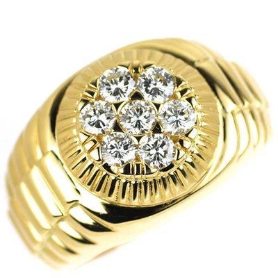 K18YG diamond ring 0.81ct - Auth free shipping from Japan- Auth SELBY_JAPAN - Image 1 of 4