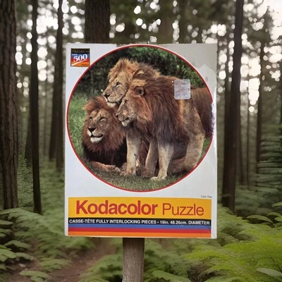 Vintage Sealed Kodacolor  500 Piece Puzzle Lion Trio [] 1994 99900 - Image 1 of 4