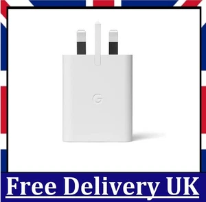 Genuine Google Pixel 9 / 9 Pro XL 30W USB-C Fast Charger White Plug - UK - Picture 1 of 4