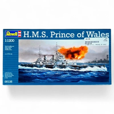 Revell Battleship H.M.S. Prince of Wales 1:1200 Scale Kit #05135 ☆New Sealed☆ - Image 1 of 4