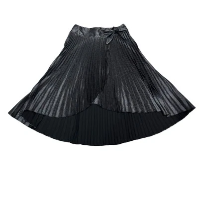 Falda envolvente plisada metálica White House Black Market para mujer talla 6 usada en excelente estado Foto 1 de 4