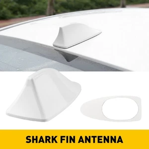 Universal Shark Fin Roof Antenna Aerial FM/AM Radio Signal for White AUTO Car - Picture 1 of 12
