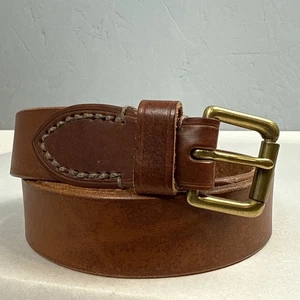 Cinturón de vestir Polo Ralph Lauren con logotipo para hombre talla 36 marrón cuero liso latón de colección - Imagen 1 de 10