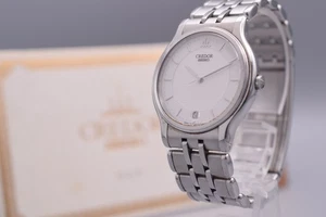 [TOP+5] SEIKO Credor 8J86-6A00 Silber Roman Qz Herrenuhr JAPAN - Bild 1 von 17
