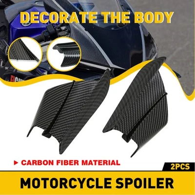 2 PIEZAS Ala Deflector de Aire Ala Ala Ala Ala Ala Ala Ala Brillo Fibra de Carbono EJJ Foto 1 de 4