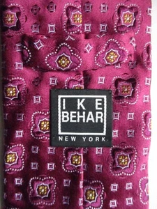 Ike Behar New York Iridescent Pink-Red Magenta Silk Tie Hand Tailored 60.5" Long - Picture 1 of 7