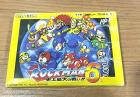 Capcom Rockman 6 Famicom Game Cartridge Classic Action Retro