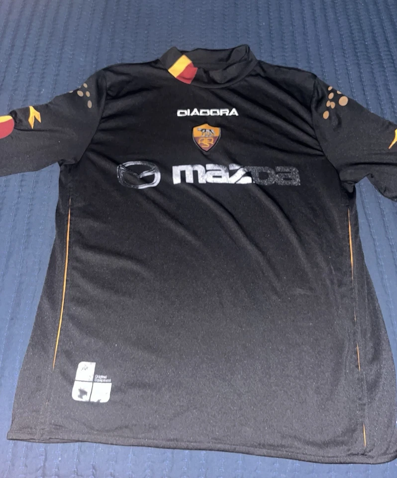 Francesco Totti as Roma Men's Retro Diadora Soccer Jersey Size M - Image 1 of 2