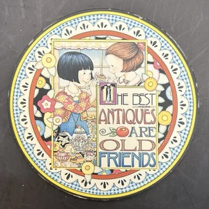 Mary Engelbreit Vintage Fridge Magnet The Best Antiques Are Old Friends - Picture 1 of 3