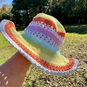 Island Planet Miami Beach Floppy Packable Crushable Beach Sun Hat O/S Colorful - Picture 1 of 9