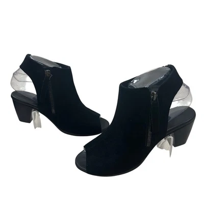 Munro Women's Sandals Black Suede Leather Zip Cage Bootie Open Toe Size 6.5M - Image 1 of 4