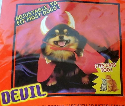 DOG CAT Halloween DEVIL COSTUME 2 piece size adjustable Y394 Foto 1 de 2