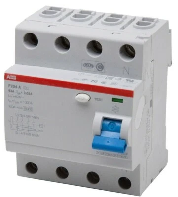 Interruttore di protezione ABB FI F204A 63 0,03 tipo A 63A 30mA