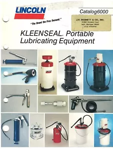 Lincoln 6000 KLEENSEAL Portable Lubricating Equipmment Catalog - Foto 1 di 2