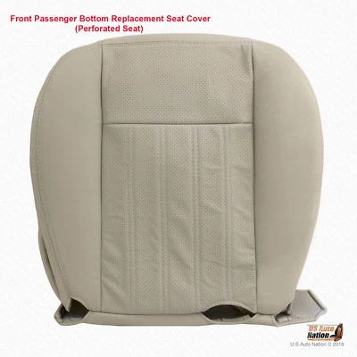 Lincoln Aviator 2003 2004 - parte inferior de pasajero cubierta de asiento de cuero perforado tostado Foto 1 de 4