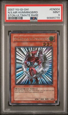 2007 YUGIOH STON-EN004 NEO-SPACIAN AIR HUMMINGBIRD ULTIMATE PSA 9 MINT #90885770 - Image 1 of 2