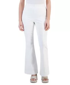 I.N.C. International Concepts High-Rise Pull-On Seamed Flare Jeans White 14 - Picture 1 of 7
