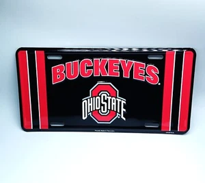 Licensed NCAA OHIO STATE BUCKEYES 3D EMBOSSED METAL CAR NOVELTY LICENSE PLATE - Picture 1 of 10