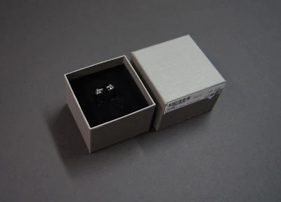 Alexander McQueen Men Gunmetal Thin Twin Skull Band Ring NEW NIB - Image 1 of 4