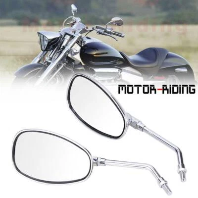 Espelhos de motocicleta cromados 10 mm para Honda Shadow Spirit 750 1100 VTX1300 VTX1800 - Imagem 1 de 4