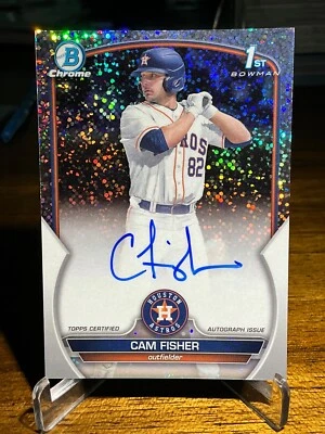 2023 Bowman Draft Chrome Prospect Sparkle Refractor /71 Cam Fisher #CDA-CFI Auto - Image 1 of 4