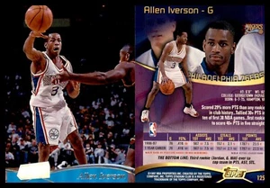 1997-98 Topps Stadium Club #125 Allen Iverson Philadelphia 76ers - Imagen 1 de 1