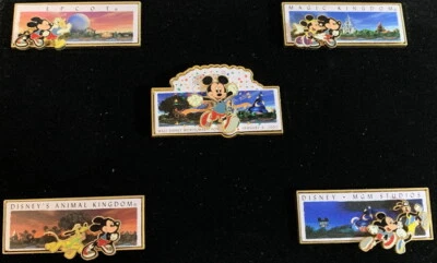 WDW Walt DISNEY World 2002 MARATHON Fab 5 PIN Boxed Set - LE 1000 - PP #9244 - Image 1 of 3