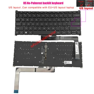 New US backlit keyboard For Acer Spin 3 SP314-55 SP314-55N,Spin 5 SP514-51 N22Q1 - Picture 1 of 3