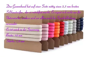 1 Meter Gummiband Trägerband mit Silikon antirutsch 10mm Elastan-Polyester - Bild 1 von 11