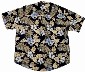 Natural Issue Size M Short Sleeve Button Down Floral Print Hawaiian Style - Picture 1 of 5
