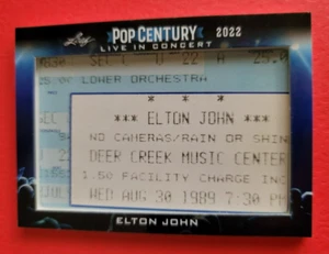 ELTON JOHN LIVE IN CONCERT CERTIFIED CONCERT TICKET CARD 2022 POP CENTURY - Picture 1 of 2