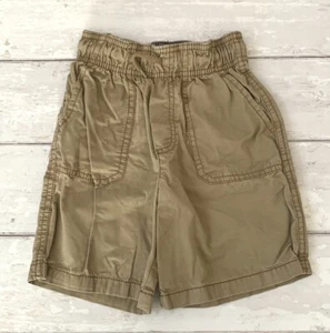 OshKosh 5T Boys Khaki Shorts Kids Brown Tan Size 5 Drawstring Elastic Waist - Picture 1 of 3