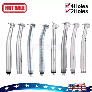 Pieza de mano dental (generador electrónico LED) botón pulsador de alta velocidad 2 orificios/4 orificios - Imagen 1 de 26