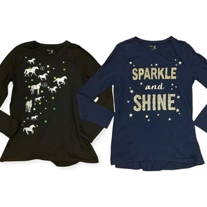 Gap Girls Lot Of 2 Long Sleeve T-Shirts Size 16 / XXL - Picture 1 of 11