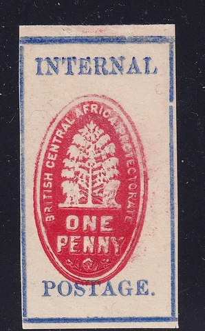 BRITISH CENTRAL AFRICA Nyasaland SG56a 1898 1d Cheque stamp M BPA Cert CV=$9800 Cover